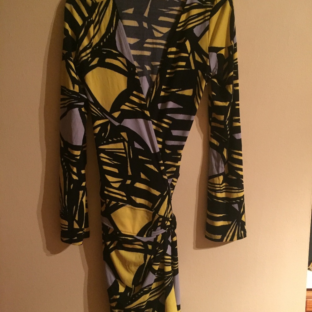 Bold Print Wrap Dress